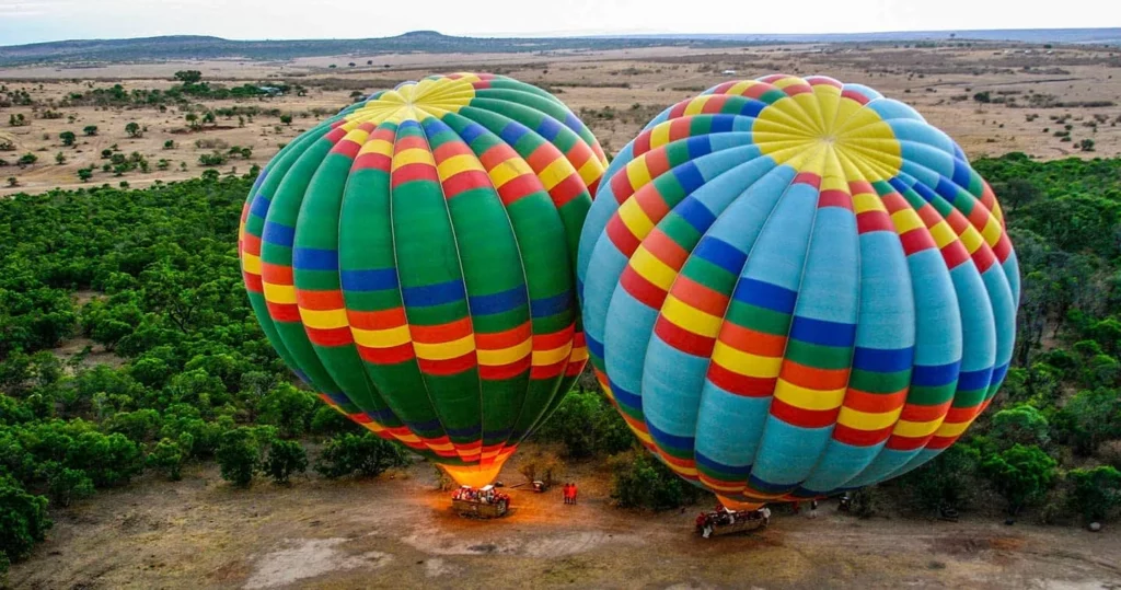 hot air balloon safari at Masai Mara