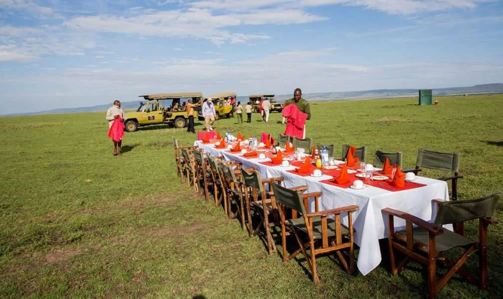 Breakfast setting at Masai Mara