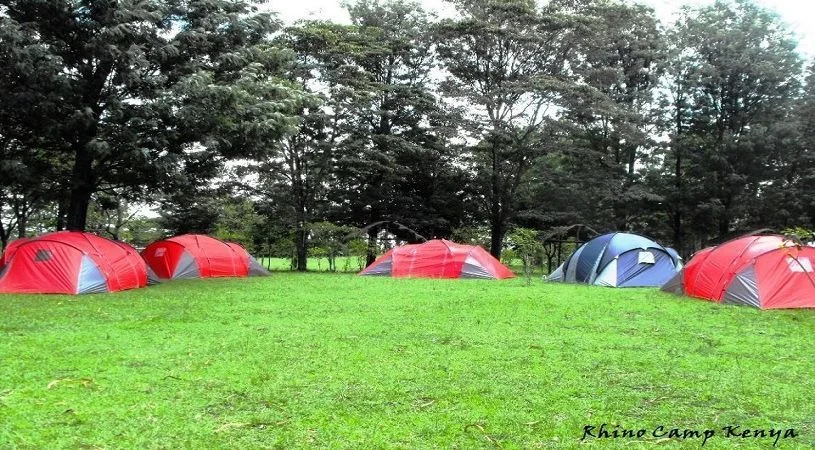 Rhino campsite in Kenya
