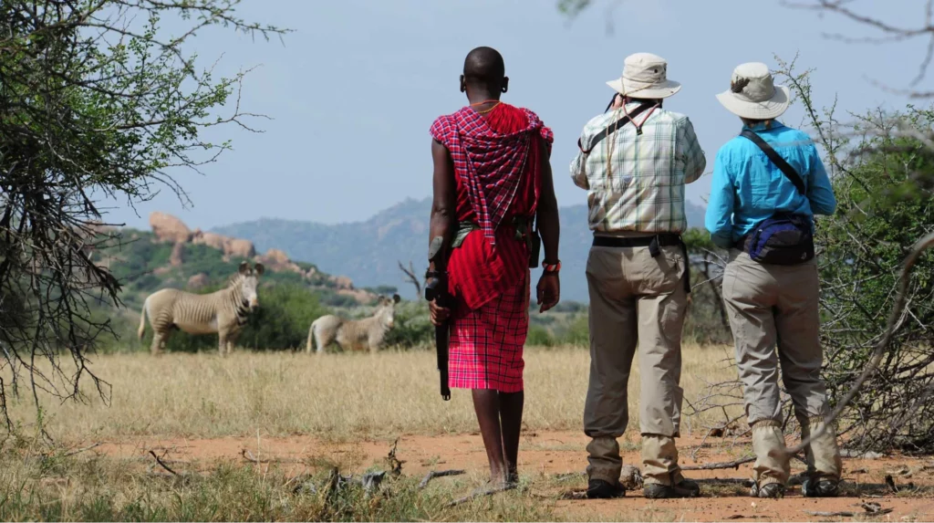 Kenya walking safaris - tourists