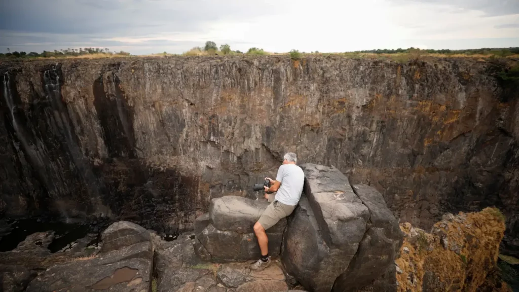 Dry season at victoria fall