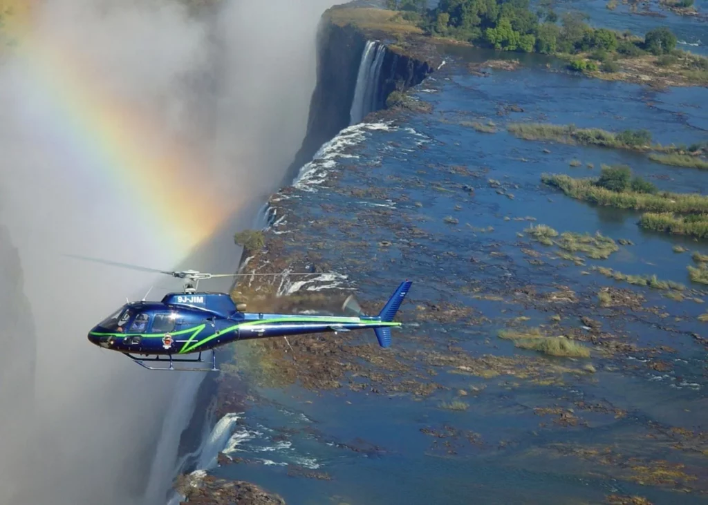 Helicopter ride at victoria falls