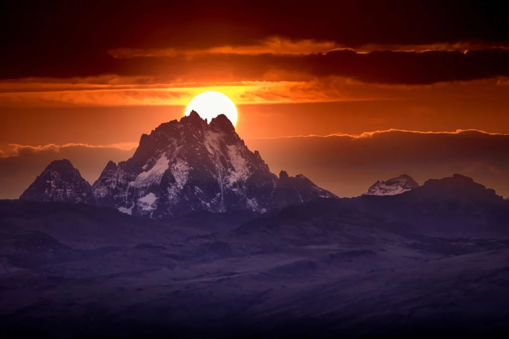 Mount Kenya climbing - Great sunrise