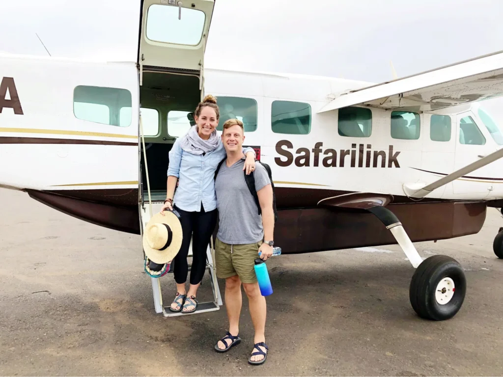 clients landing during a flying safari