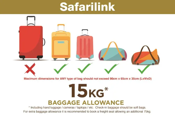 Find the luggage allowance for local flights