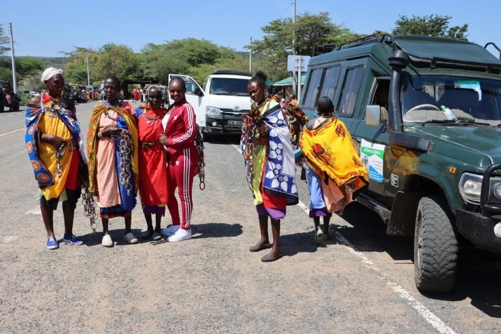 Interacting with the Maasai people