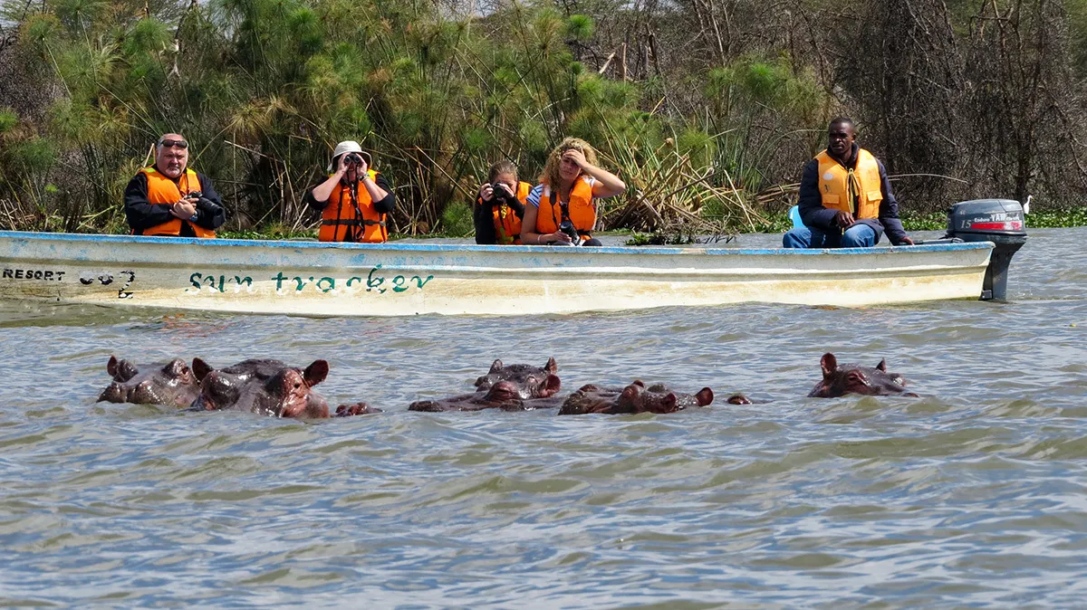 boat ride at Lake Naivasha