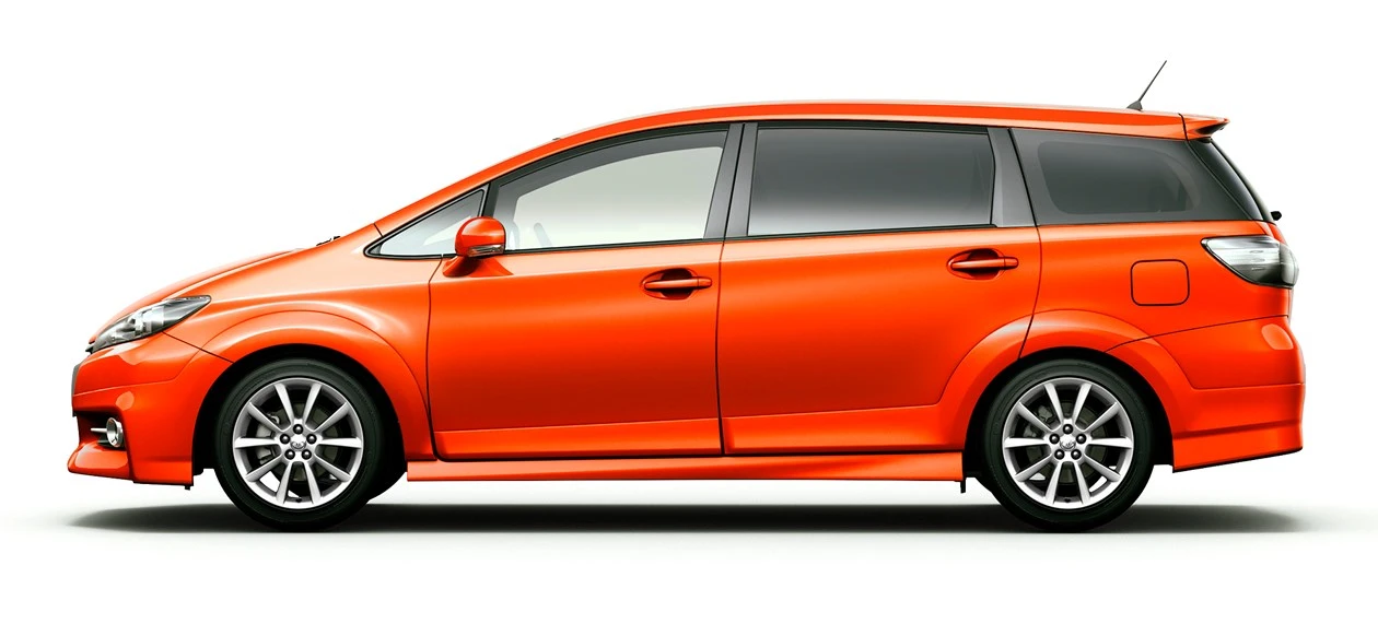 Orange Toyota Wish for hire in Nairobi