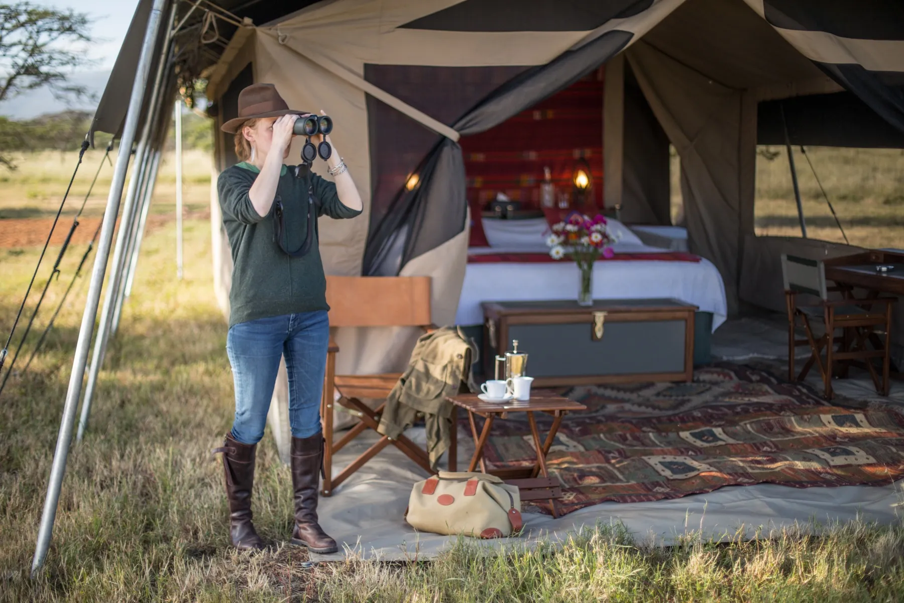 A mobile camp during the migration