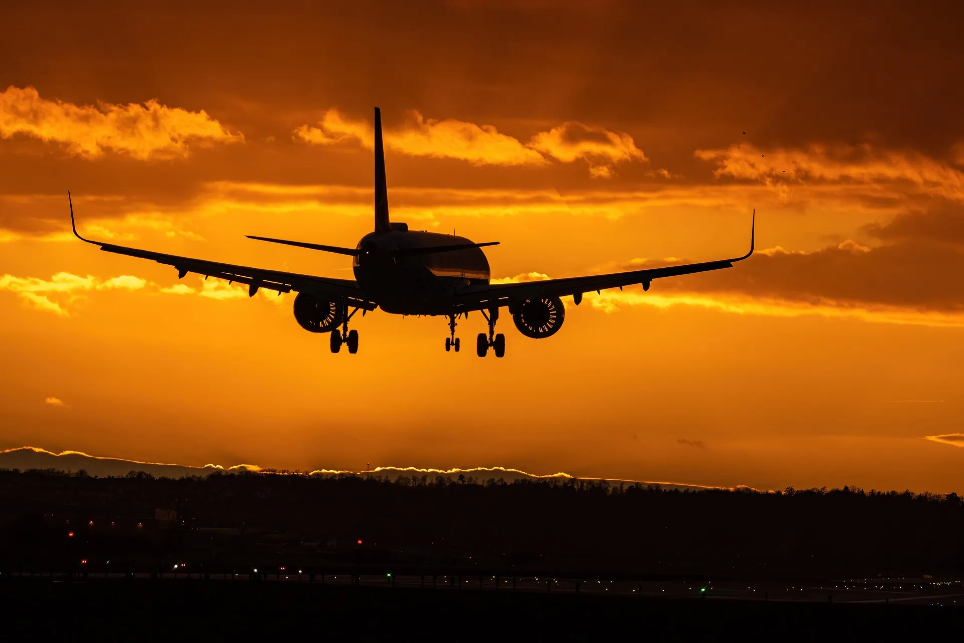 Plane about to land in Tanzania