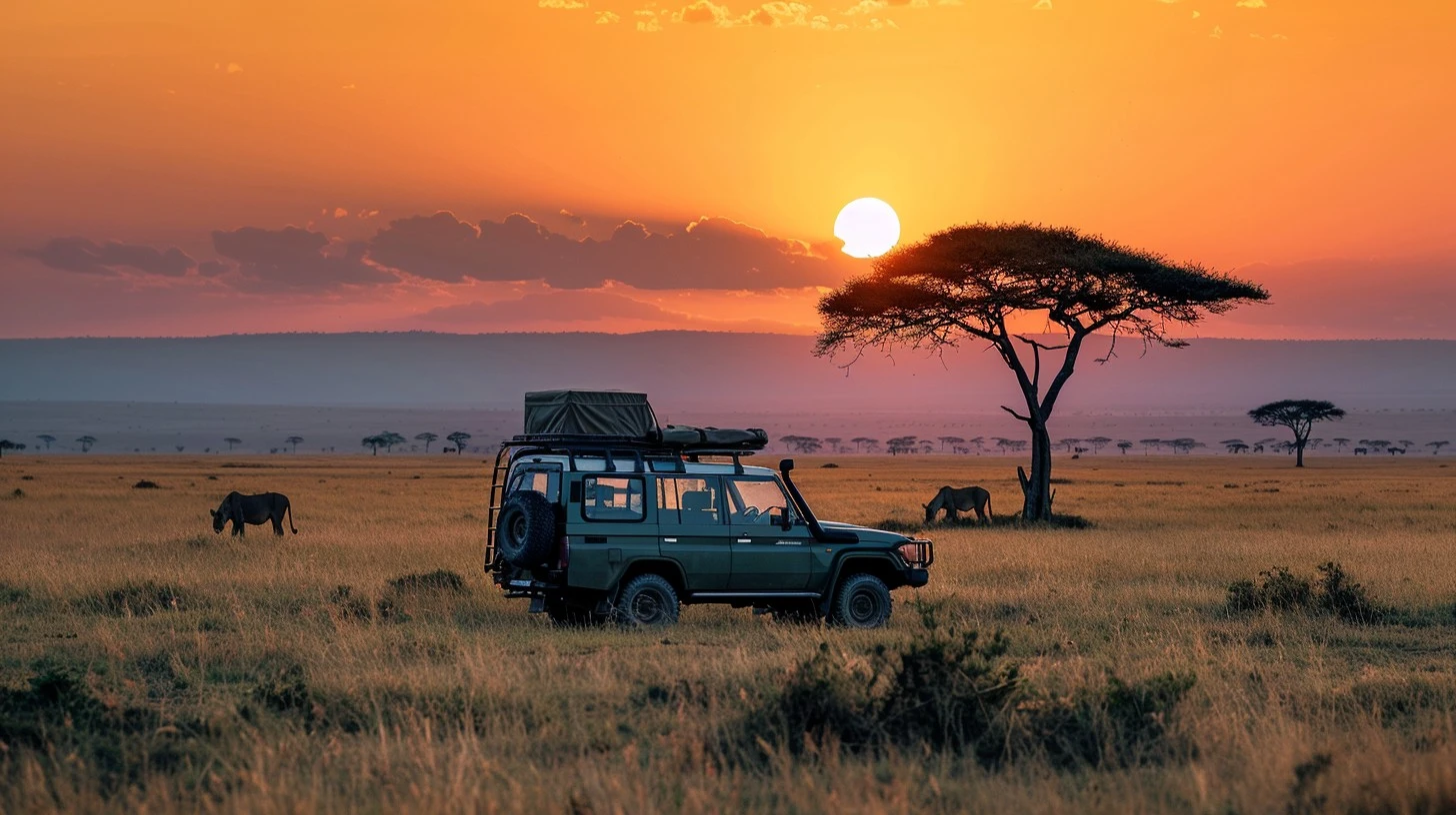 Masai mara beautiful sunset