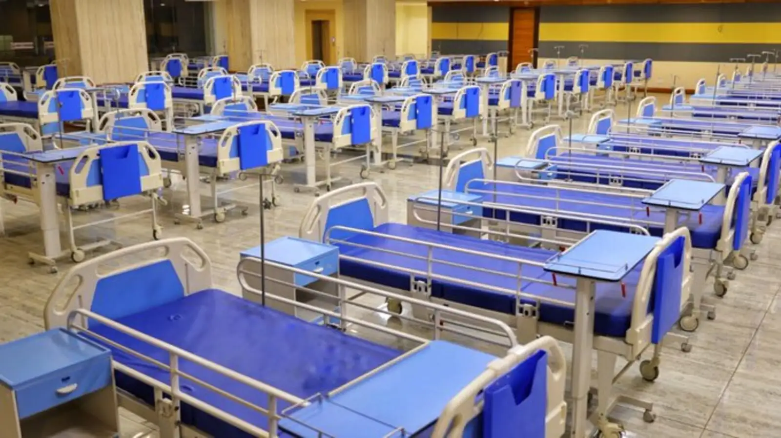 beds in an india hospital